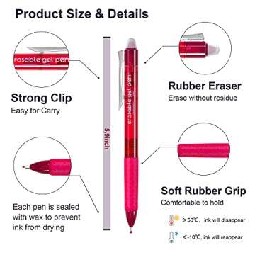 Lineon 22 Colors Erasable Gel Pens for Creative Fun and Precision