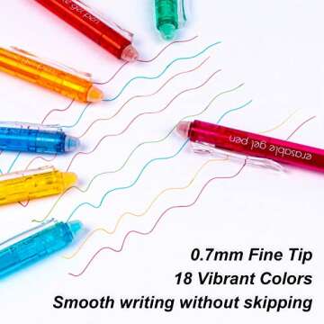 Lineon 22 Colors Erasable Gel Pens for Creative Fun and Precision