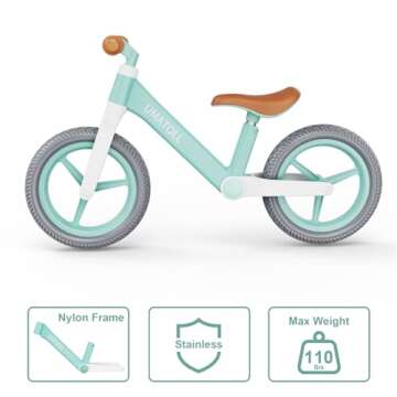 Umatoll 12 Inch Toddler Balance Bike for Ages 2-5 – Lightweight and Safe!