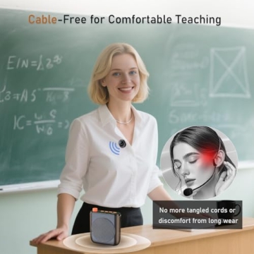 Portable Repmidfer Voice Amplifier with Wireless Mics