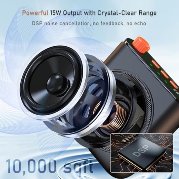 Portable Repmidfer Voice Amplifier with Wireless Mics