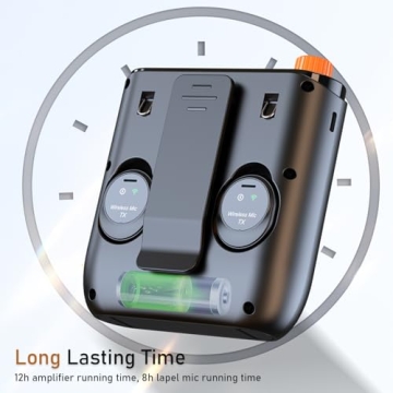 Portable Repmidfer Voice Amplifier with Wireless Mics