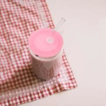 20 Pack Drinking Glass Cups with Acrylic Lids and Glass Straws 16oz Clear Glass Tumblers Can Shaped Iced Coffee Cups Drinking Glasses, Cute Glass Cups for Tea Beer Soda Smoothie Whiskey Gift