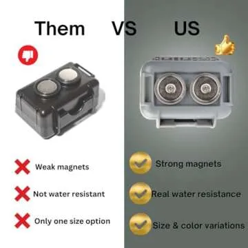 Hide a Key Outside with our Grey Magnetic Box, Our Waterproof Air-Tight Magnetic Key Box for Under Car Stays Secure with 2 Strong Neodymium Magnets