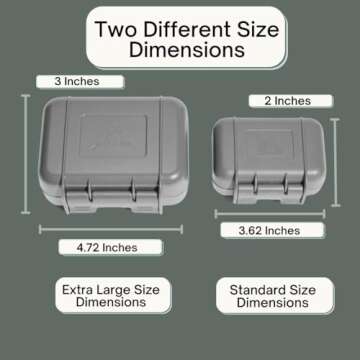 Hide a Key Outside with our Grey Magnetic Box, Our Waterproof Air-Tight Magnetic Key Box for Under Car Stays Secure with 2 Strong Neodymium Magnets