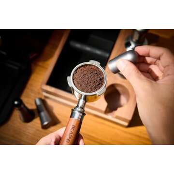 IKAPE WDT Tools, Espresso Stirrer Distribution Tool for Barista, 0.25MM 6 Needles Espresso Coffee Stirrer with Stand and Extra 6 Needles (Silver)