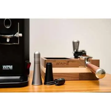 IKAPE WDT Tools, Espresso Stirrer Distribution Tool for Barista, 0.25MM 6 Needles Espresso Coffee Stirrer with Stand and Extra 6 Needles (Silver)