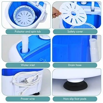 Portable Mini Washing Machine - 5.5 lbs Capacity