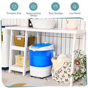 Portable Mini Washing Machine - 5.5 lbs Capacity