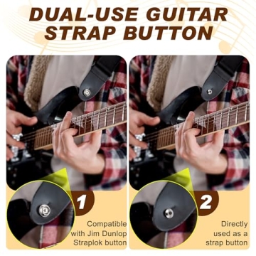 Feekoon Guitar Strap Button for All Guitars - 360° Lock