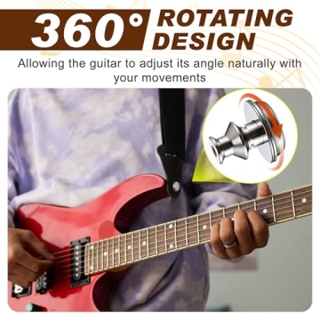 Feekoon Guitar Strap Button for All Guitars - 360° Lock