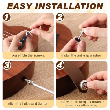 Feekoon Guitar Strap Button for All Guitars - 360° Lock