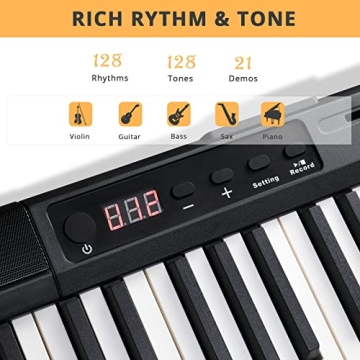 GLARRY 88 Key Digital Piano with Bluetooth and MIDI Functionality