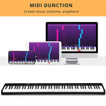 GLARRY 88 Key Digital Piano with Bluetooth and MIDI Functionality