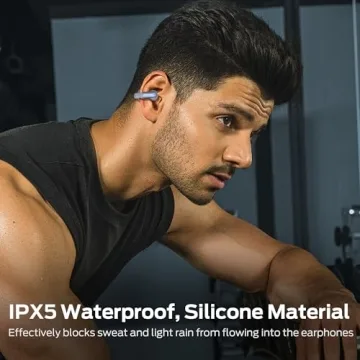 Monster Open AC601 Bluetooth Earbuds - Comfortable Clip-On Wireless Earbuds with Bluetooth 5.4, 32H Playtime Earbuds with ENC Clear Talk, IPX5 Waterproof & Touch Control Headphones (Blue)