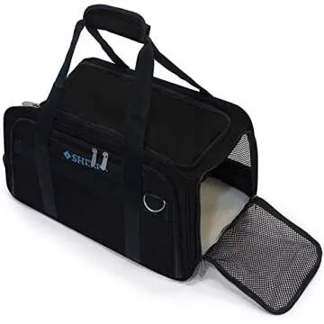 Sherpa Expandable Travel Pet Carrier, Airline Approved & Guaranteed On Board - Black, Medium