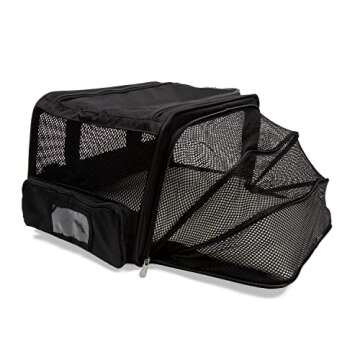 Sherpa Expandable Travel Pet Carrier, Airline Approved & Guaranteed On Board - Black, Medium