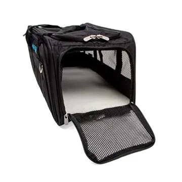 Sherpa Expandable Travel Pet Carrier, Airline Approved & Guaranteed On Board - Black, Medium