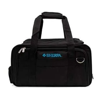 Sherpa Expandable Travel Pet Carrier, Airline Approved & Guaranteed On Board - Black, Medium