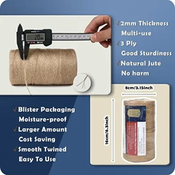 Versatile PerkHomy 1100 Feet Jute Twine for Crafts