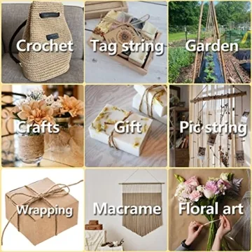 Versatile PerkHomy 1100 Feet Jute Twine for Crafts