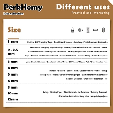 Versatile PerkHomy 1100 Feet Jute Twine for Crafts