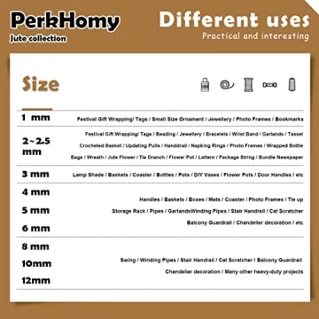 Versatile PerkHomy 1100 Feet Jute Twine for Crafts