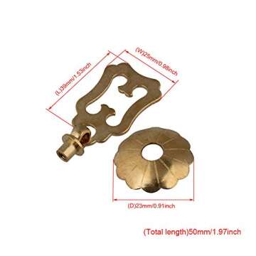 RDEXP Vintage Brass Pull Handle Set for Jewelry Box & Furniture