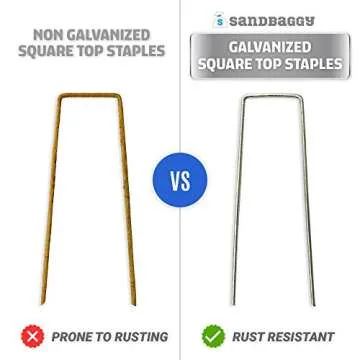 Sandbaggy 8 Inch Landscape Staples - Heavy Duty & Durable