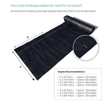 Sandbaggy 8 Inch Landscape Staples - Heavy Duty & Durable