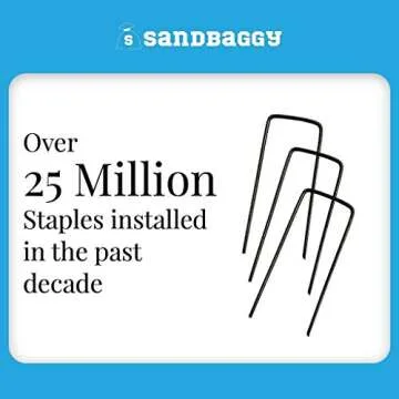 Sandbaggy 8 Inch Landscape Staples - Heavy Duty & Durable