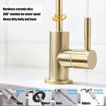Havin Gold Reverse Osmosis Kitchen Faucet for Elegant Dining