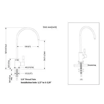 Havin Gold Reverse Osmosis Kitchen Faucet for Elegant Dining