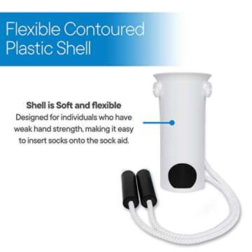 RMS Deluxe Sock Aid with Foam Handles for Easy Use