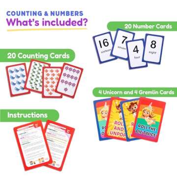 THE FIDGET GAME Counting and Numbers Flash Cards for Ages 3 to 7 - Educational Tools for Pre-K & Kin...