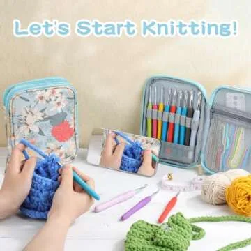 Mayboos 96 Pack Crochet Hooks Set, Ergonomic Knitting Needle Weave Yarn Kits with Storage Case and Crochet Needle Accessories, Crochet Needles Kit for Beginners and Experienced Crochet Hook