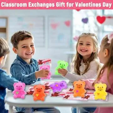 24 Colorful Light Up Teddy Bear Valentines Gifts for Kids