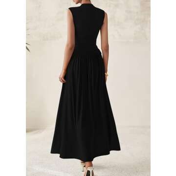 PRETTYGARDEN Women's Skirt Sets 2025 Summer Trendy 2 Piece Outfits Sleeveless Ruched Fitted Tops Ruf...