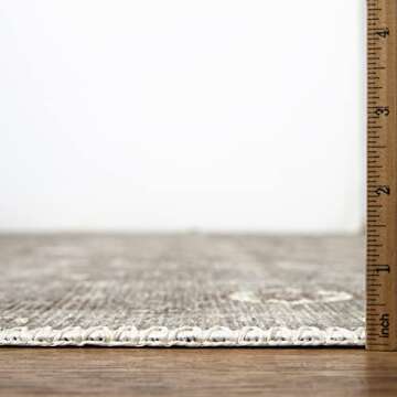 Bloom Rugs Washable Non-Slip 10 ft Runner - Beige/Gray Traditional Runner for Entryway, Hallway, Bat...