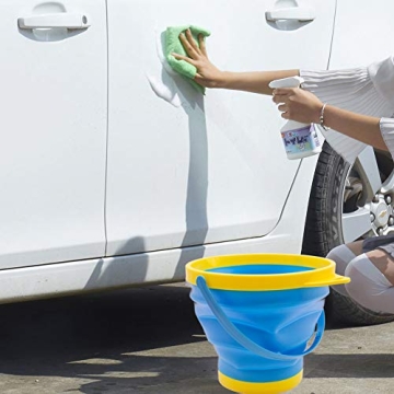 Shindel 3PCS Foldable Beach Bucket Set Collapsible Sand Toys