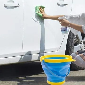 Shindel 3PCS Foldable Beach Bucket Set Collapsible Sand Toys