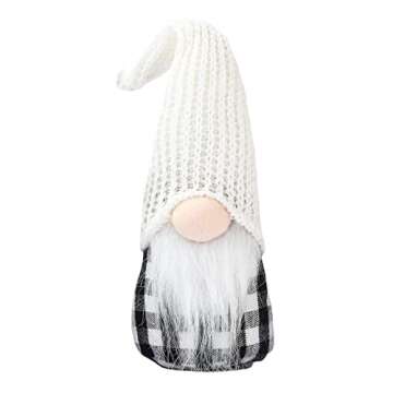 TASTION Gnomes Christmas Holiday Decorations 3PC Winter Elf Handmade Santa Plush Gnom，Home Tabletop Ornaments Thanks Giving Day Gifts Swedish Decor Gnomes Tomte