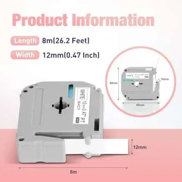 Affordable 5-Pack Brother Label Maker Tape 12mm Refills