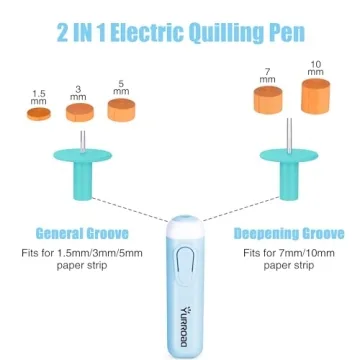 Electric Quilling Tool 2-in-1 Slotted Pen for Easy Crafting