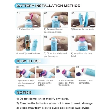 Electric Quilling Tool 2-in-1 Slotted Pen for Easy Crafting