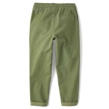 The Children's Place,Boys,Pull On Pants with Roll Cuff Hem,Truly Olive,4