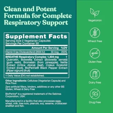 Breathe Inhaler Support Supplement - Lungs & Allergy Health