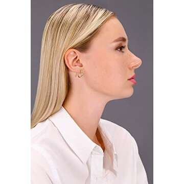 14k Yellow Gold Round Polished Hoop Earrings, 16mm (0.6 inch Diameter)…