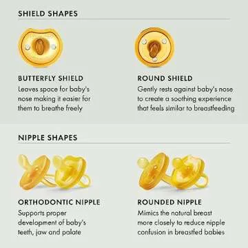 Natursutten Pacifiers 0-6 Months Safe Soft Natural Rubber