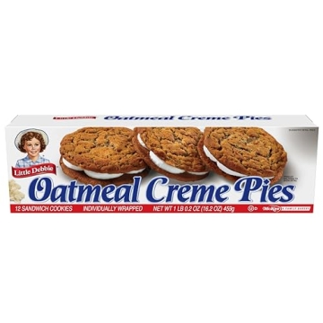 Little Debbie Oatmeal Crème Pies - 12 Snack Cookies